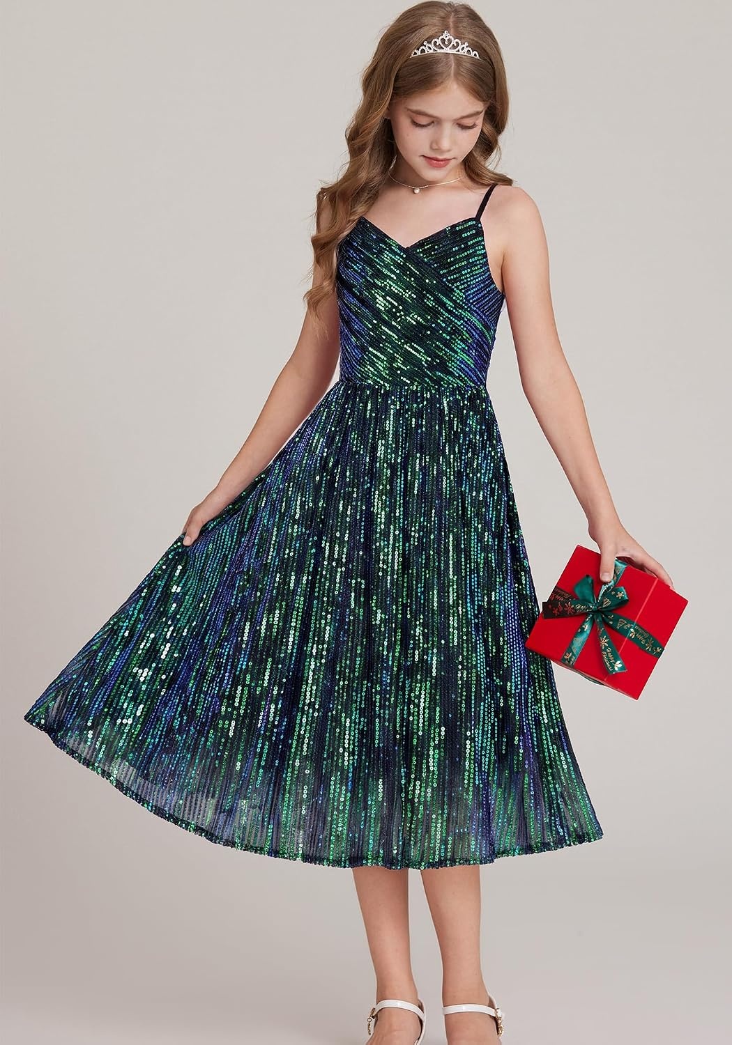 image:imageGRACE KARIN Girls Formal Party Sequin Dress Wedding Pageant Gown DressesGreen