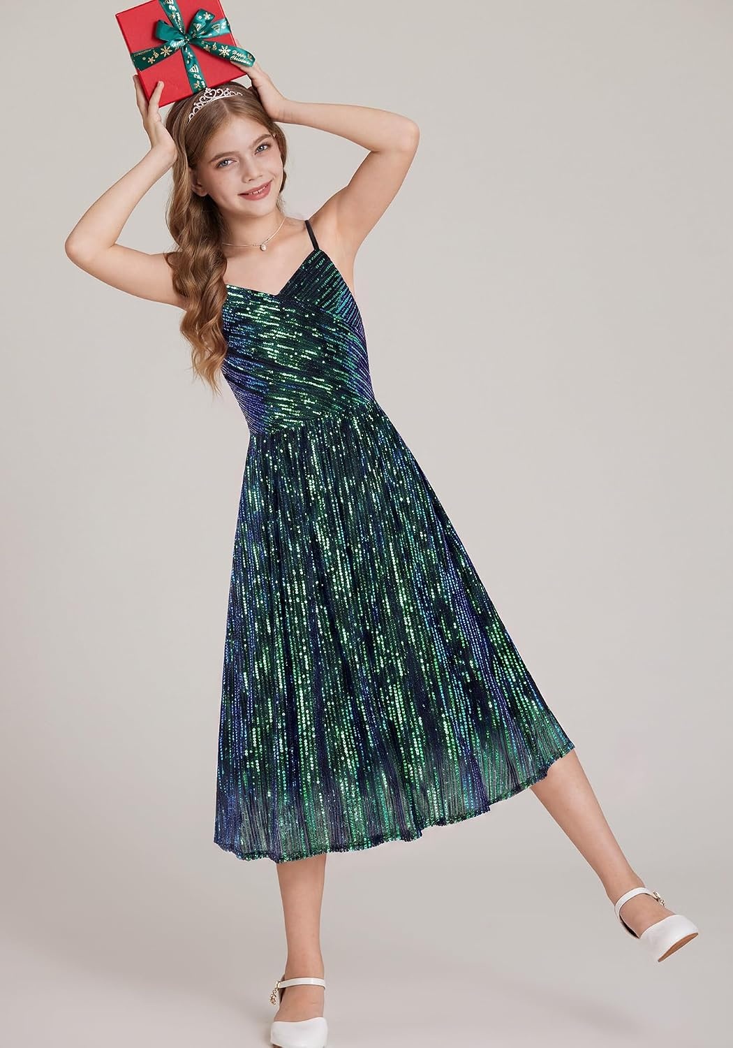 image:imageGRACE KARIN Girls Formal Party Sequin Dress Wedding Pageant Gown DressesGreen
