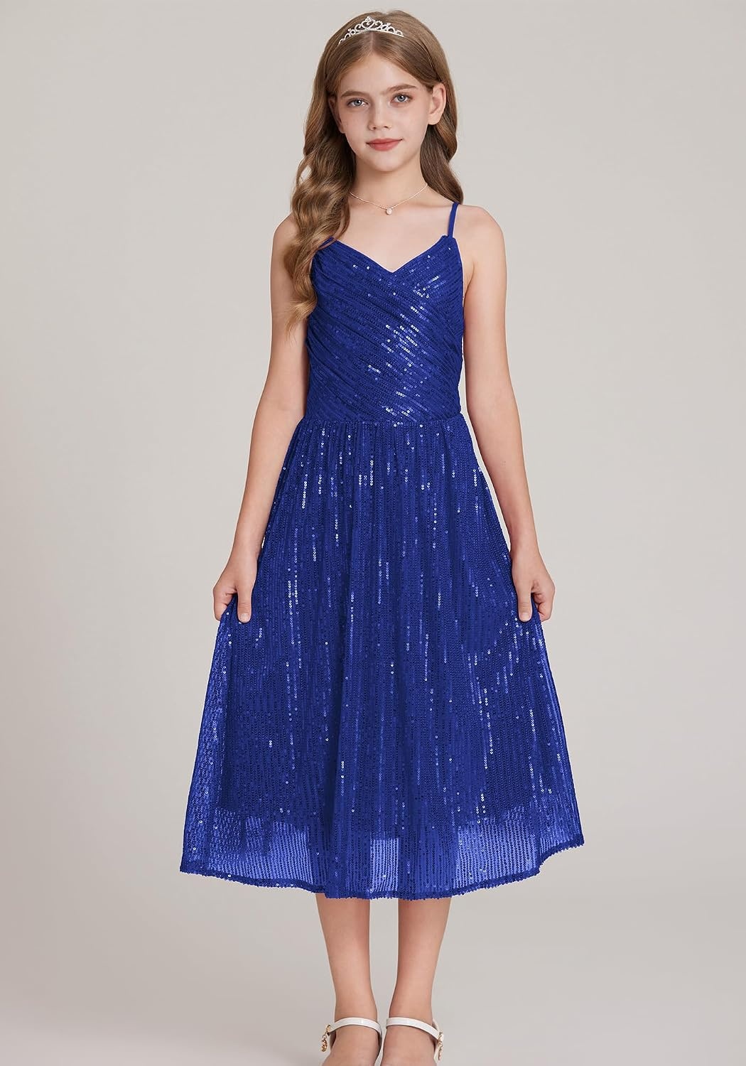image:imageGRACE KARIN Girls Formal Party Sequin Dress Wedding Pageant Gown DressesNavy Blue