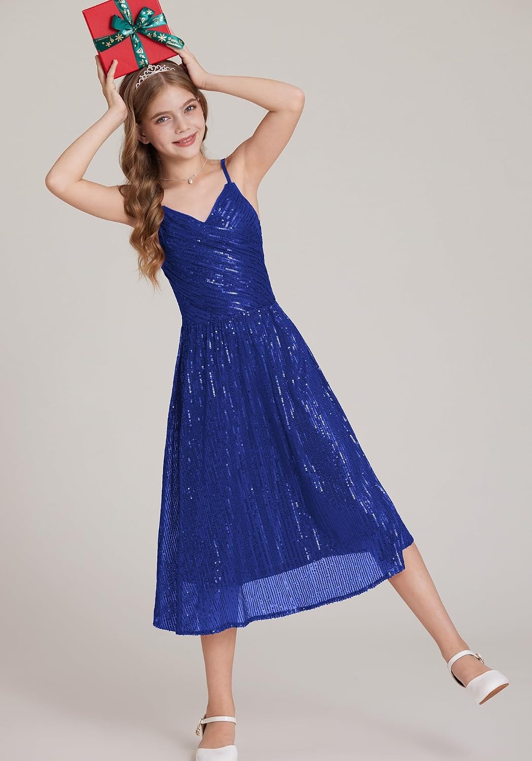 image:imageGRACE KARIN Girls Formal Party Sequin Dress Wedding Pageant Gown DressesNavy Blue