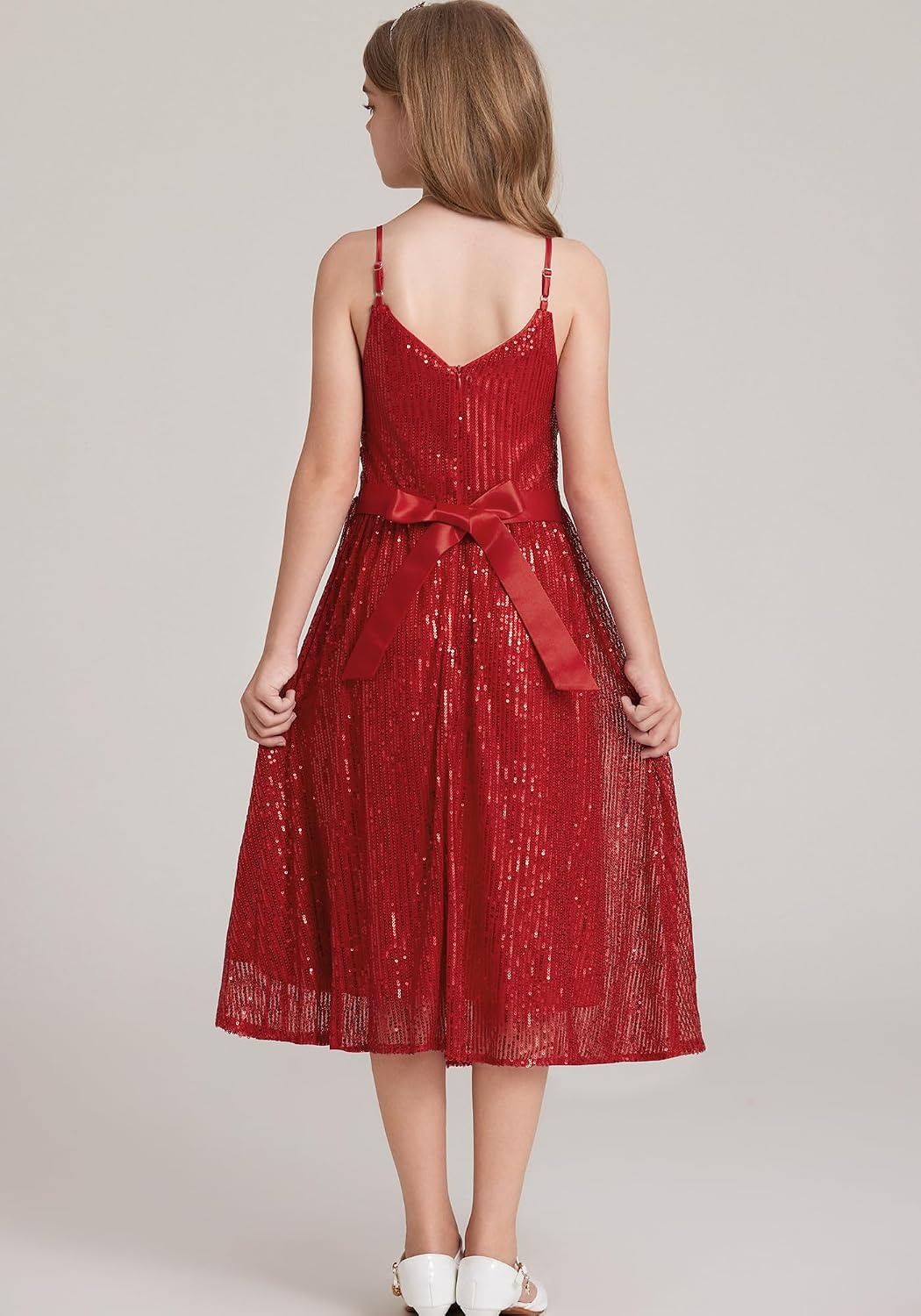 image:imageGRACE KARIN Girls Formal Party Sequin Dress Wedding Pageant Gown DressesRed