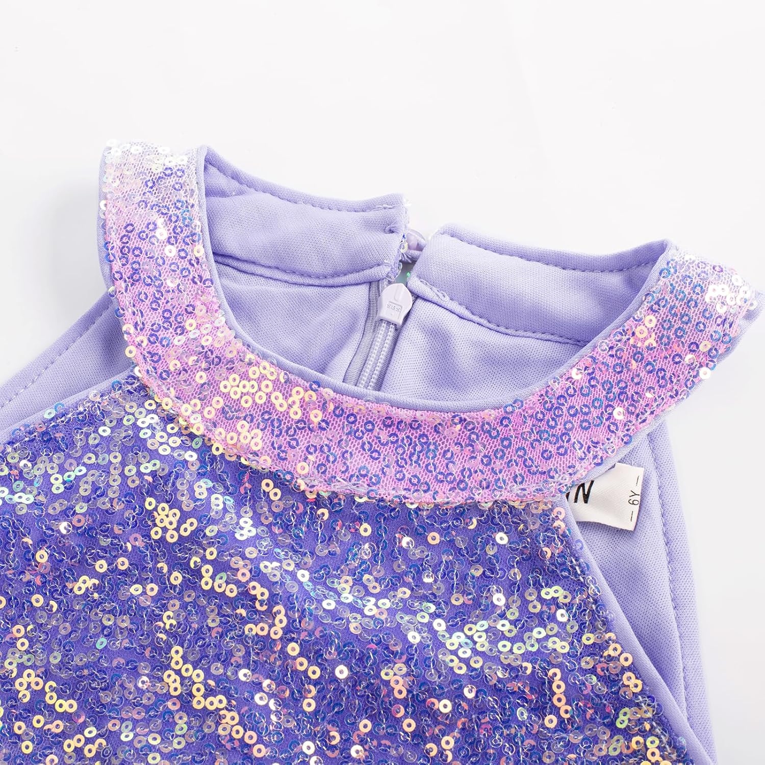 image:imageGRACE KARIN Girls Halter Neck Sequin Dress Kids Fancy Formal Party Christmas Sparkly Pageant Birthday DressesColorful Purple
