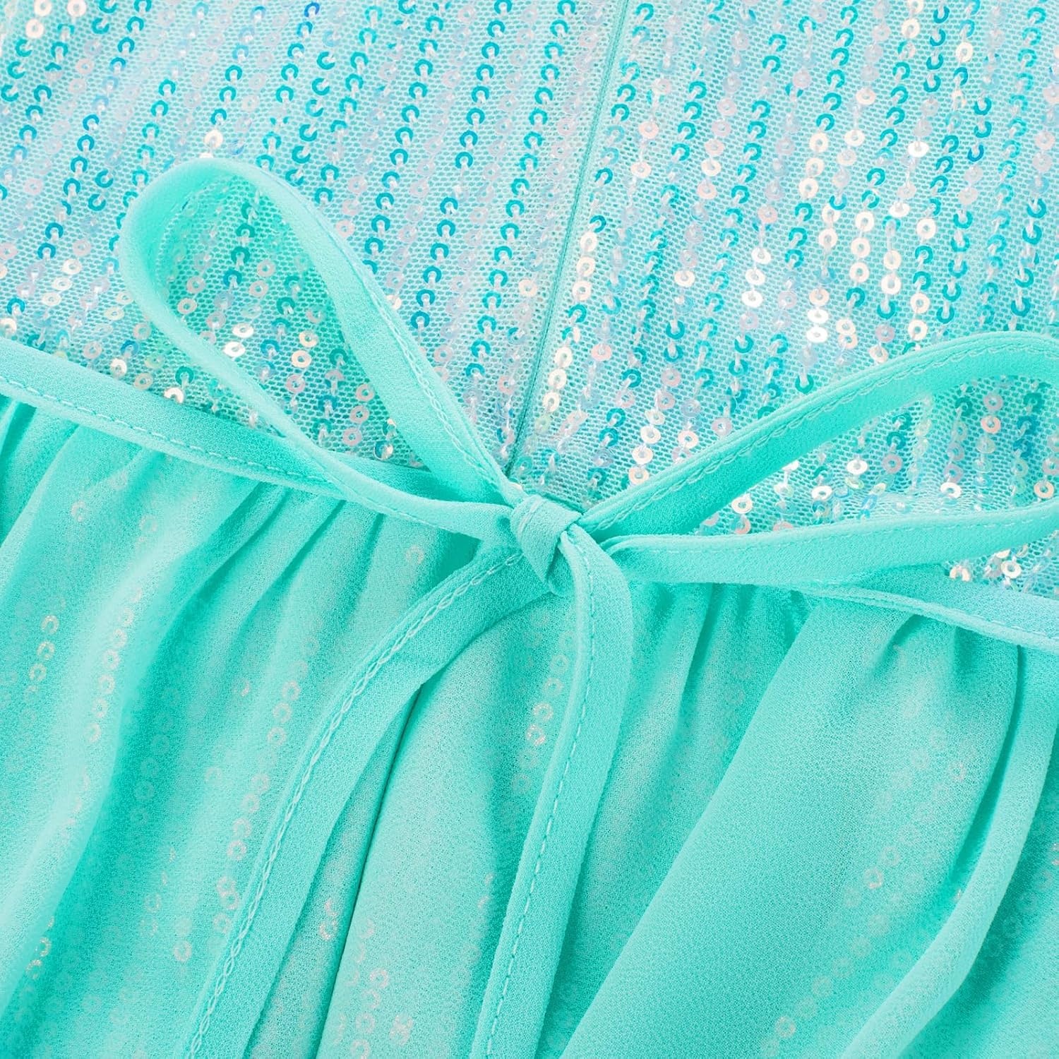 image:imageGRACE KARIN Girls Halter Neck Sequin Dress Kids Fancy Formal Party Christmas Sparkly Pageant Birthday DressesLight Blue