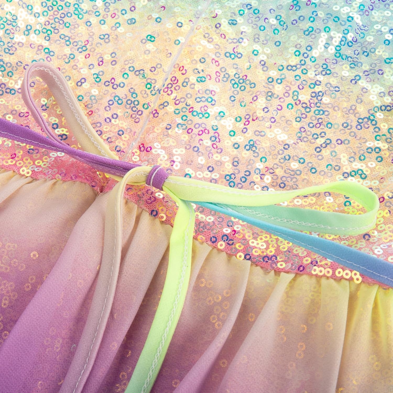 image:imageGRACE KARIN Girls Halter Neck Sequin Dress Kids Fancy Formal Party Christmas Sparkly Pageant Birthday DressesRainbow Color