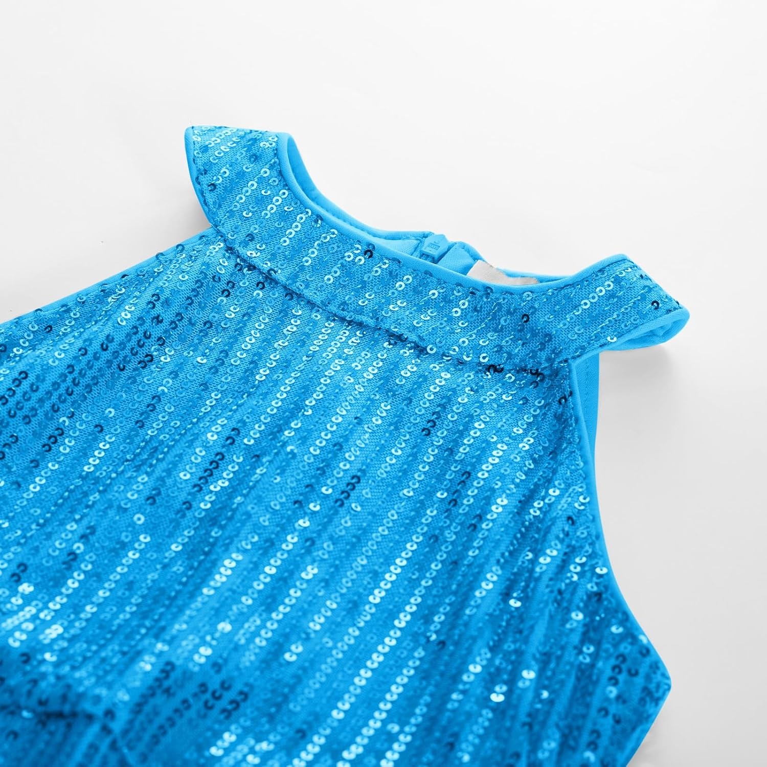 image:imageGRACE KARIN Girls Halter Neck Sequin Dress Kids Fancy Formal Party Christmas Sparkly Pageant Birthday DressesSky Blue