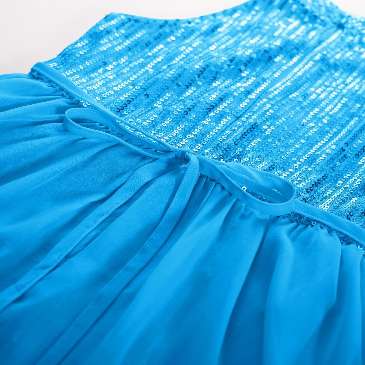 image:imageGRACE KARIN Girls Halter Neck Sequin Dress Kids Fancy Formal Party Christmas Sparkly Pageant Birthday DressesSky Blue
