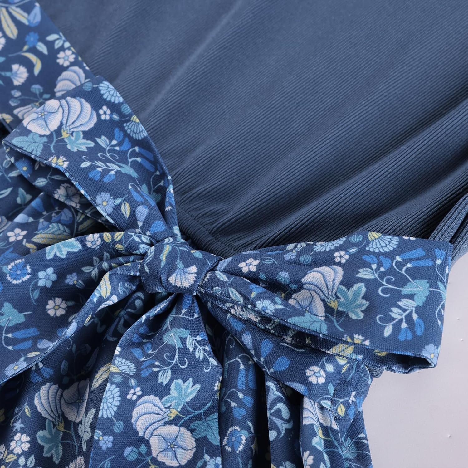 image:imageGRACE KARIN Girls Long Sleeve Dress Floral Fall Winter Church Casual 612YDusty Blue