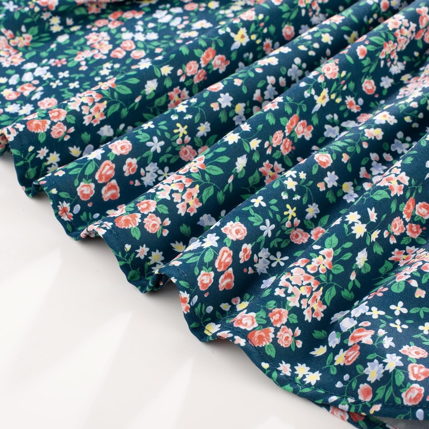 image:imageGRACE KARIN Girls Long Sleeve Fall Floral Dresses with Pocket 614 YearsGreen
