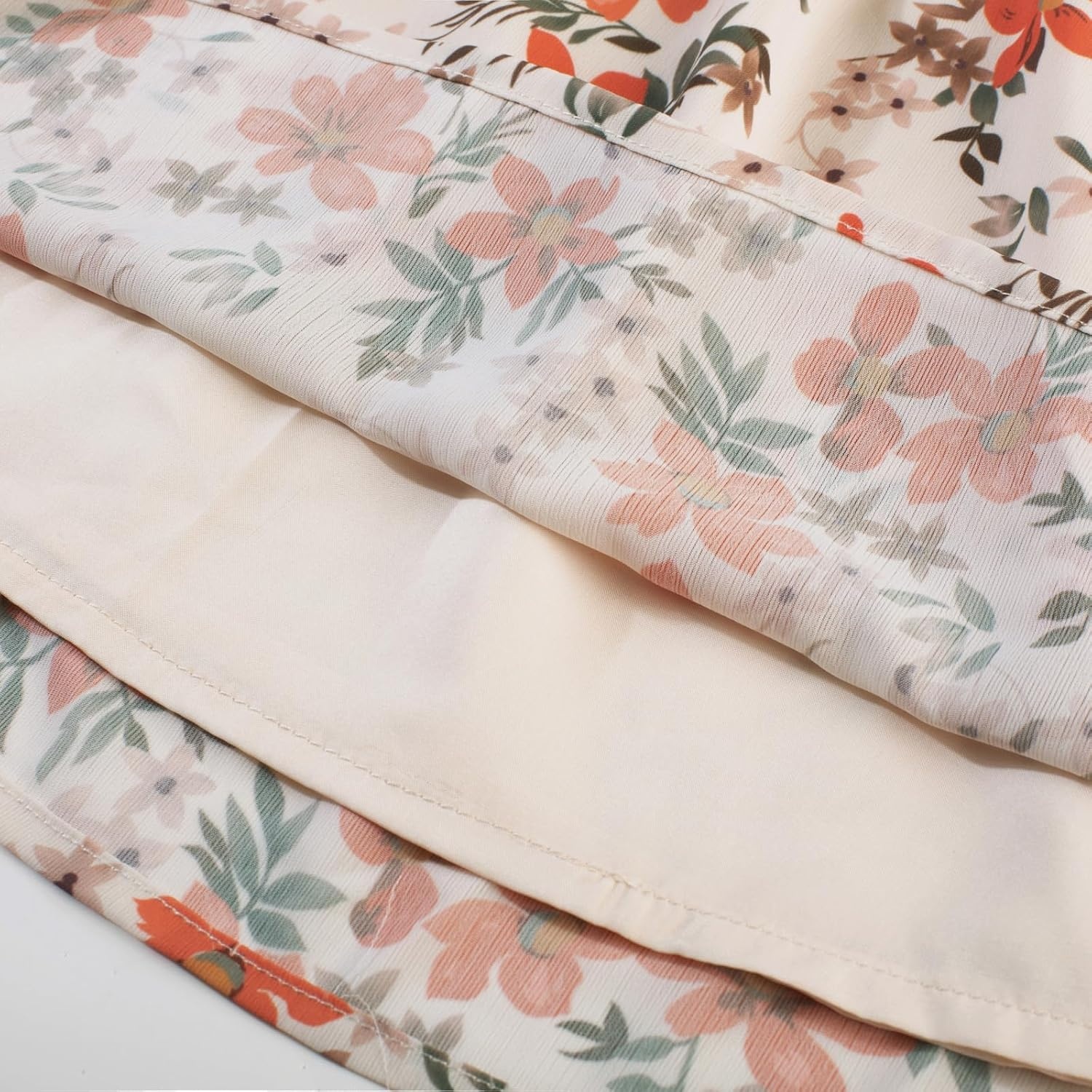 image:imageGRACE KARIN Girls Long Sleeve Floral Dress Fall Winter Casual Dresses 614YBeige Floral