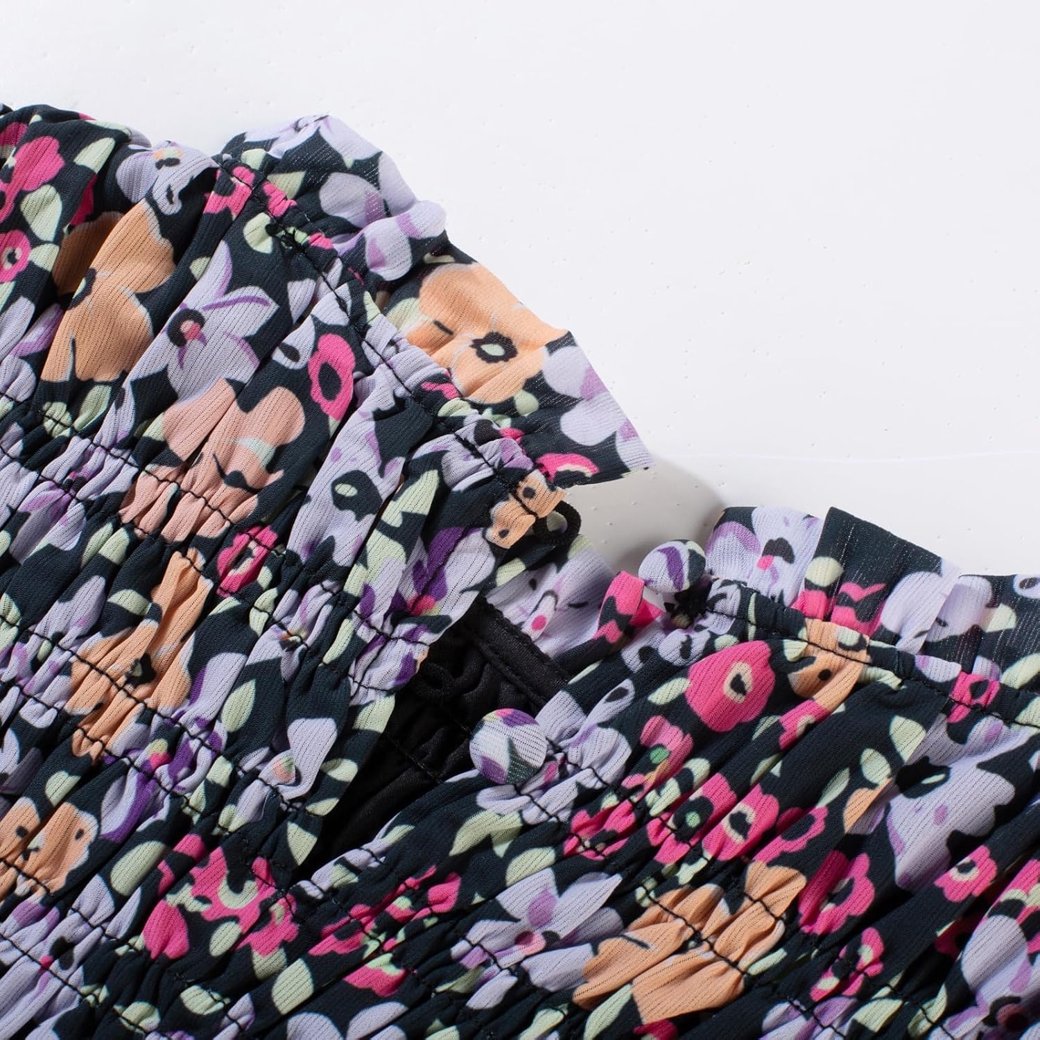 image:imageGRACE KARIN Girls Long Sleeve Floral Dress Fall Winter Casual Dresses 614YBlack Floral
