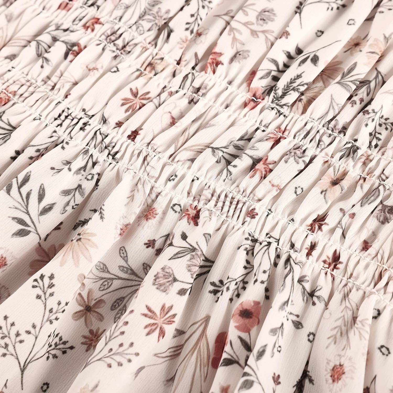 image:imageGRACE KARIN Girls Long Sleeve Floral Dress Fall Winter Casual Dresses 614YCream Floral
