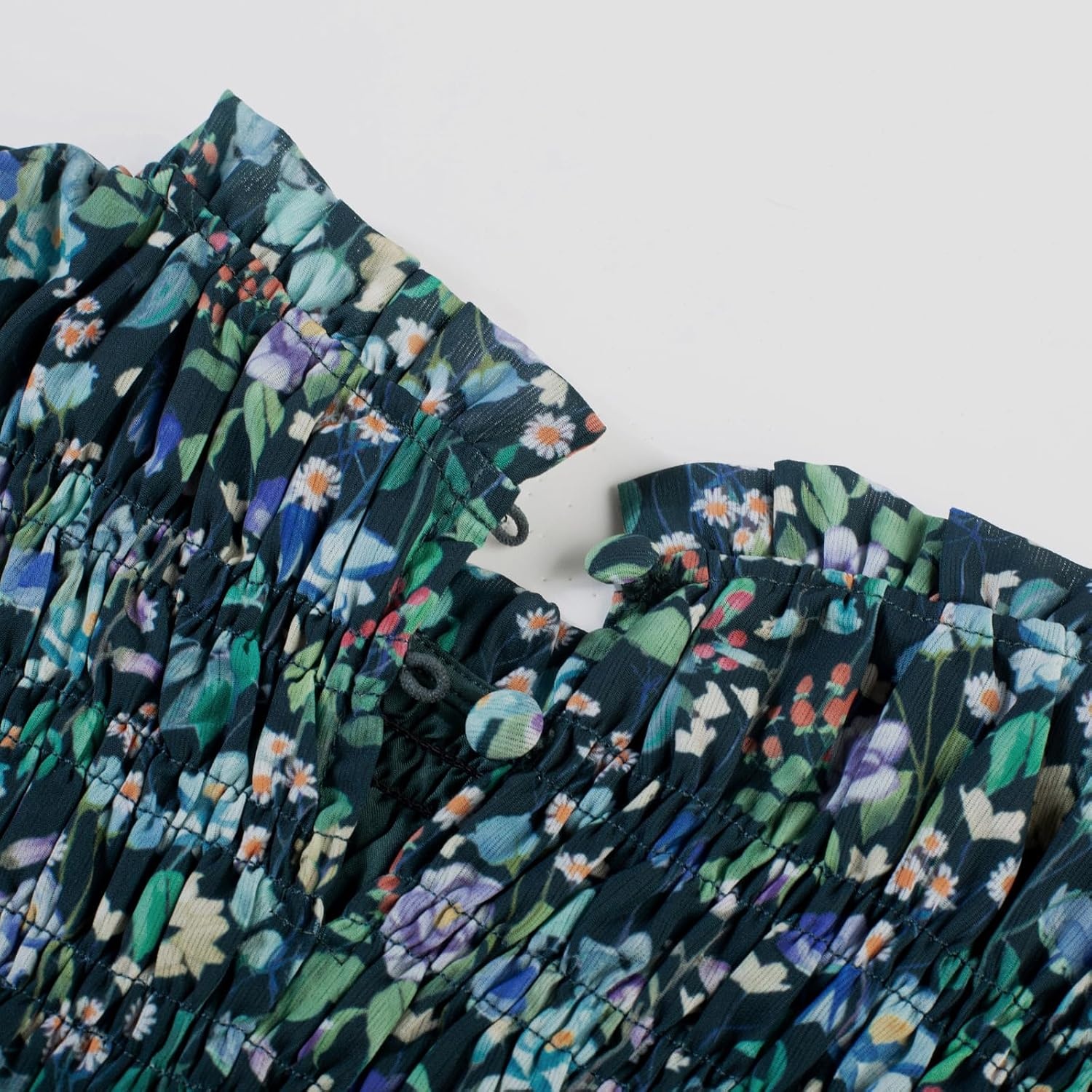 image:imageGRACE KARIN Girls Long Sleeve Floral Dress Fall Winter Casual Dresses 614YGreen Floral