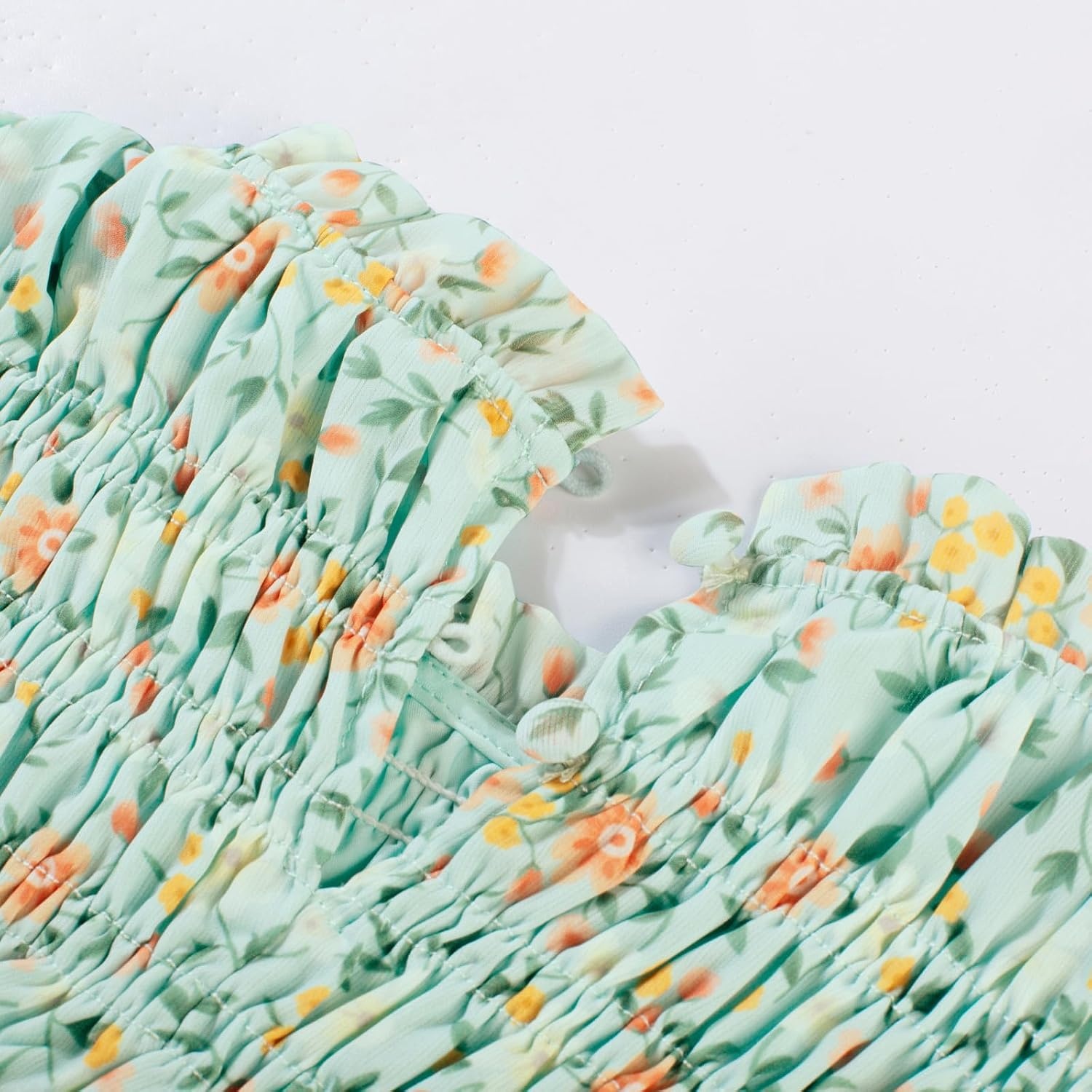 image:imageGRACE KARIN Girls Long Sleeve Floral Dress Fall Winter Casual Dresses 614YLight Green Floral