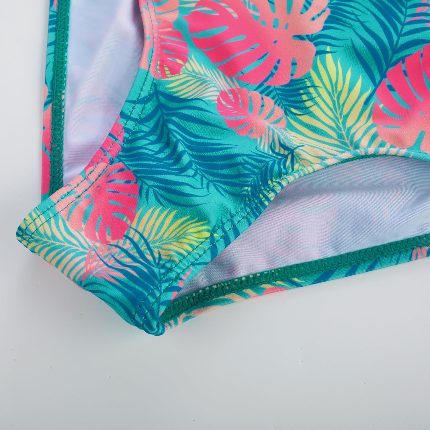 image:imageGRACE KARIN Girls Long Sleeve Rash Guard Bathing Swimsuits Swimwear 616Greenleaves