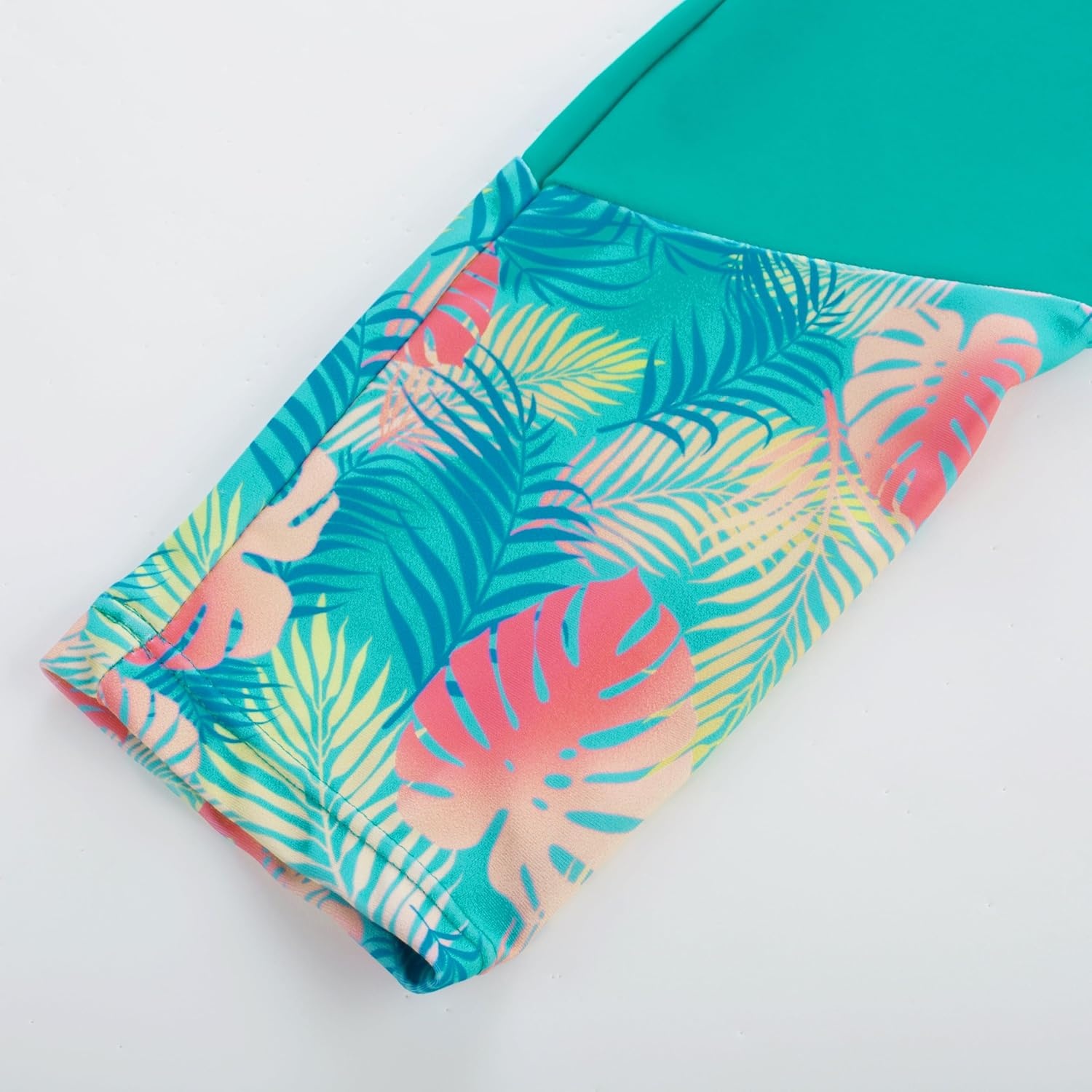 image:imageGRACE KARIN Girls Long Sleeve Rash Guard Bathing Swimsuits Swimwear 616Greenleaves