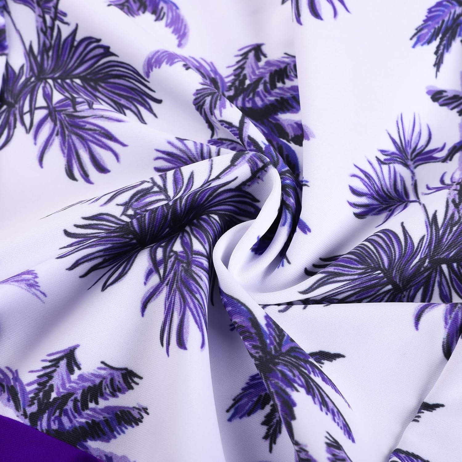 image:imageGRACE KARIN Girls Long Sleeve Rash Guard Bathing Swimsuits Swimwear 616Violet Coconut Tree