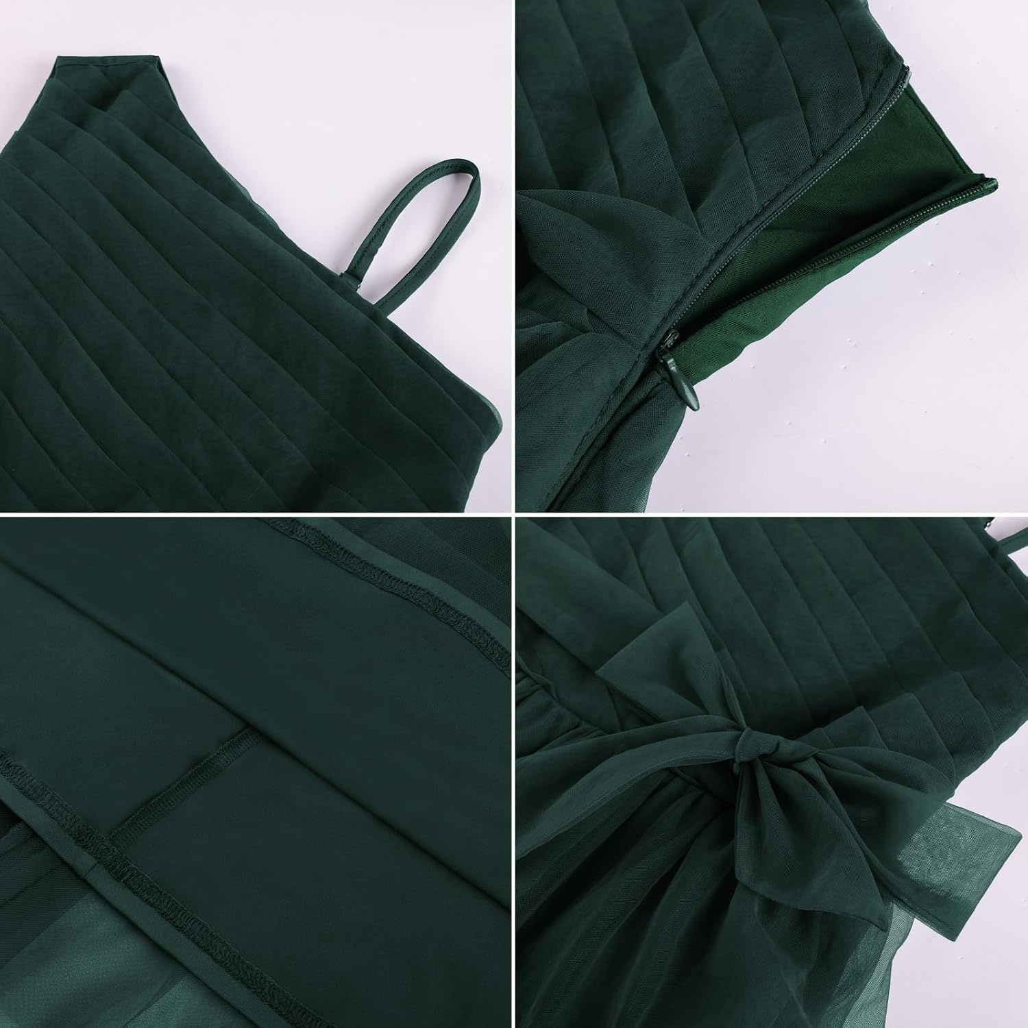 image:imageGRACE KARIN Girls Maxi Flower Christmas Formal Party Tulle Prom Dress 714Eden Green
