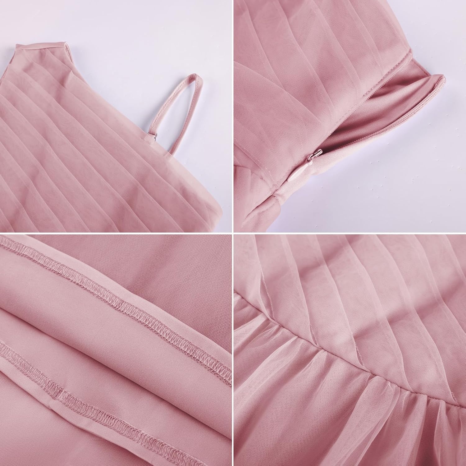 image:imageGRACE KARIN Girls Maxi Flower Christmas Formal Party Tulle Prom Dress 714Gray Pink