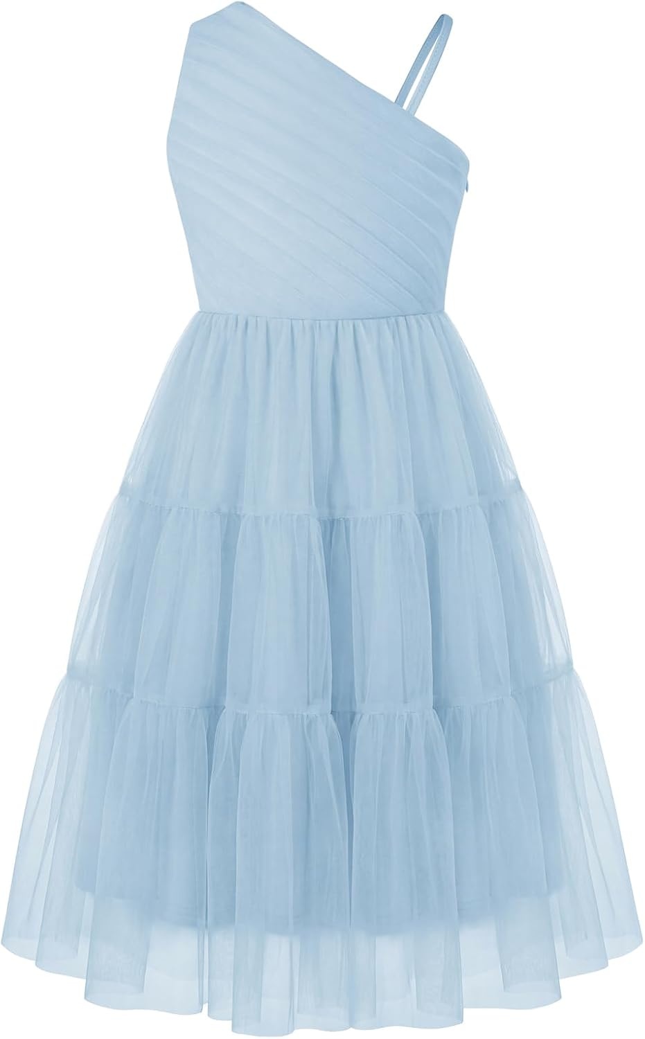 image:imageGRACE KARIN Girls Maxi Flower Christmas Formal Party Tulle Prom Dress 714Pale Blue