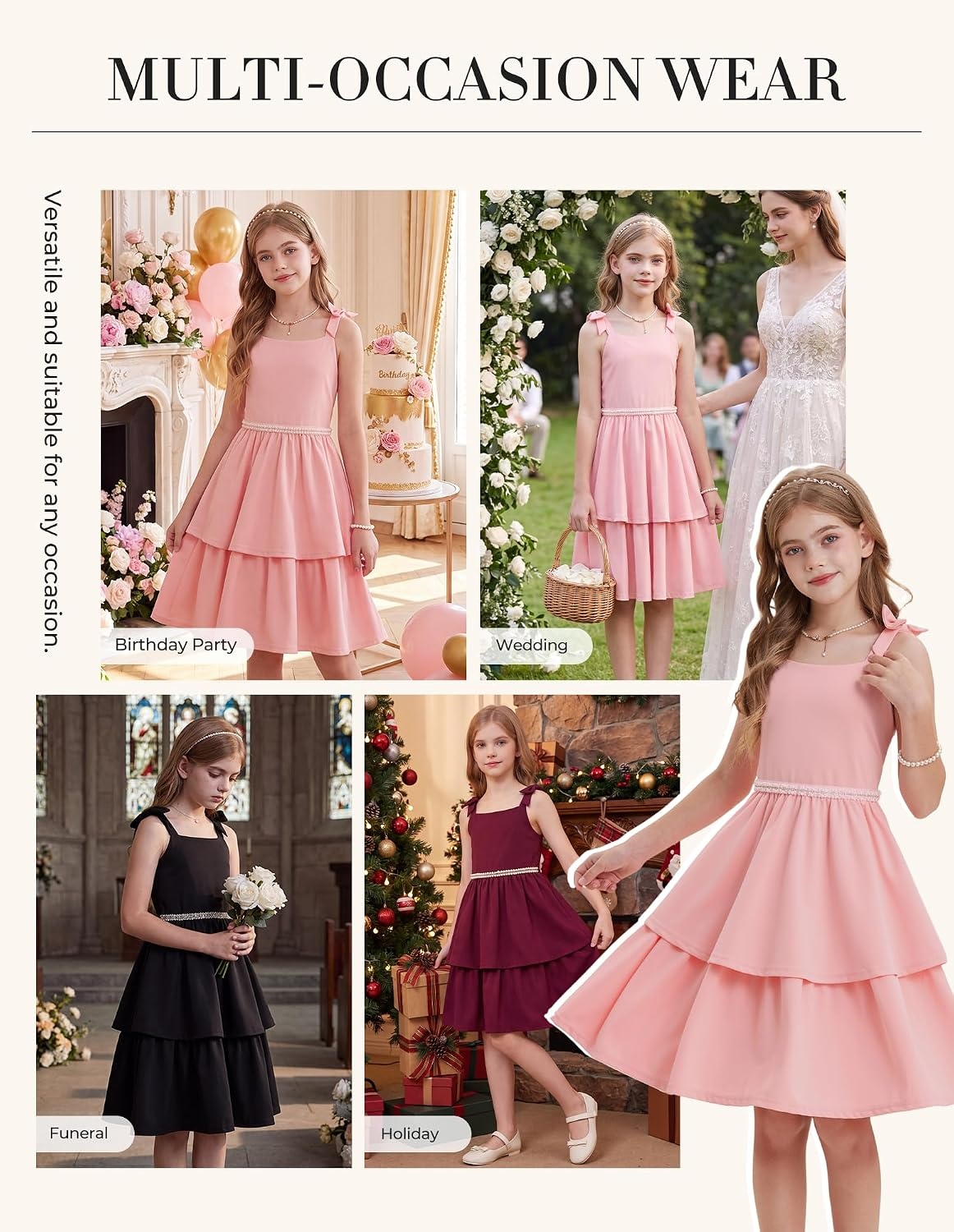 image:imageGRACE KARIN Girls Party Dress Birthday Sparkly Semi Formal Dresses 614YBlack