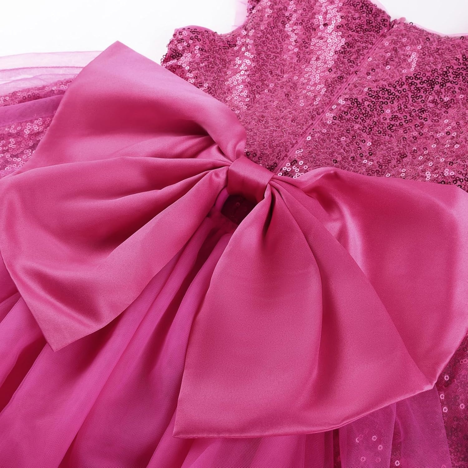 image:imageGRACE KARIN Girls Party Sequin Dress Size 612Y Kids Birthday Dance Formal Sparkly Dresses Wedding Flower Girl DressRose Red