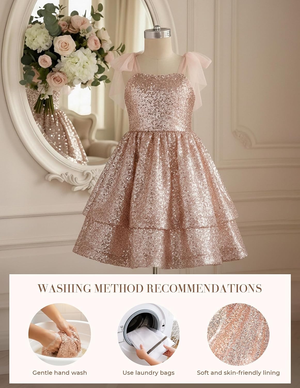 image:imageGRACE KARIN Girls Sparkly Sequin Formal Party Dress Fancy Dance 614YBlack