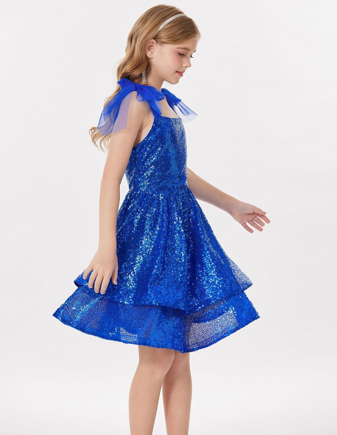 image:imageGRACE KARIN Girls Sparkly Sequin Formal Party Dress Fancy Dance 614YRoyal Blue