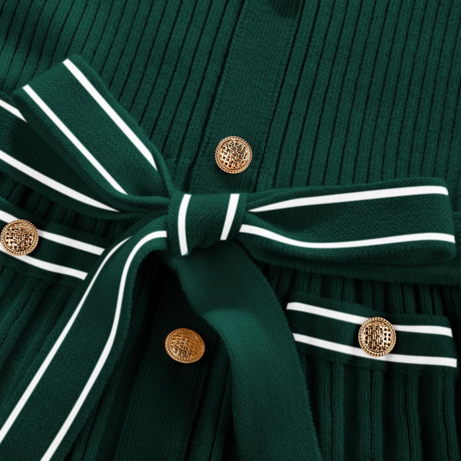 image:imageGRACE KARIN Girls Sweater Fall Winter Uniform Christmas Teen Dress 616Green