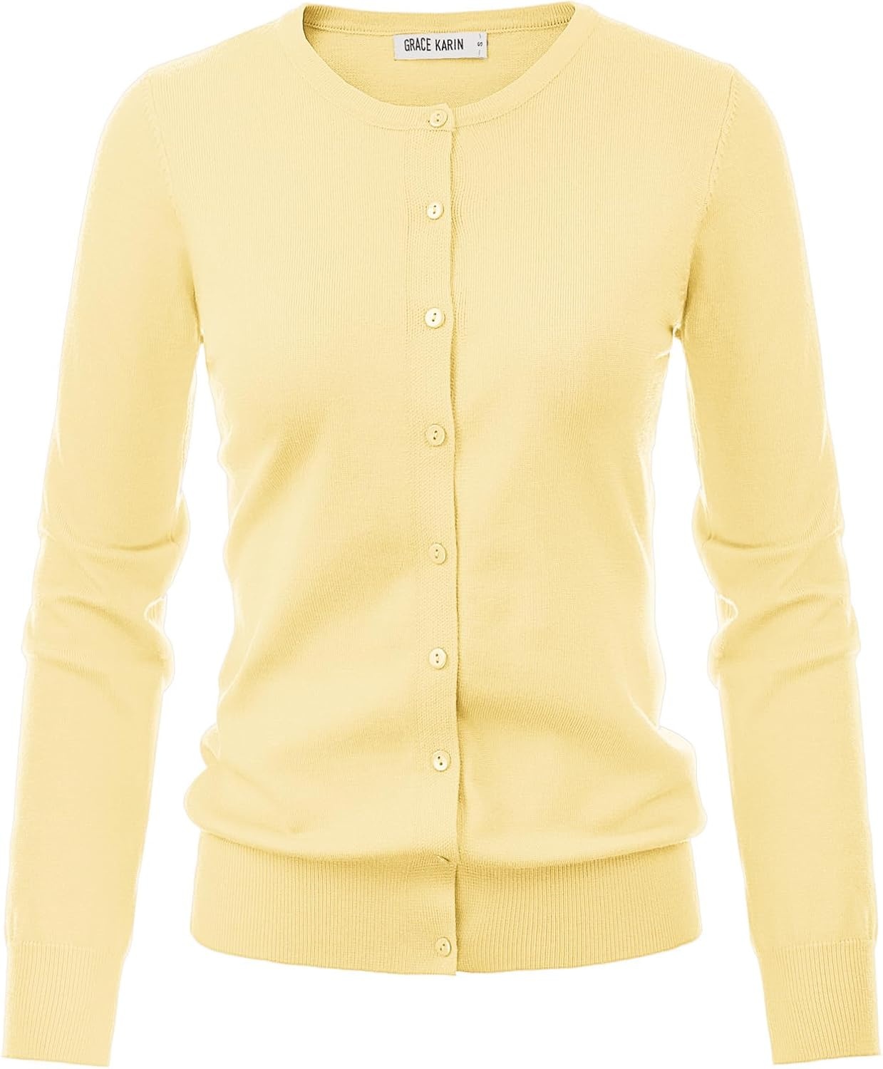 image:imageGRACE KARIN Knit Cardigan Sweaters for Women Lightweight Fall Outfits 2026Butter Yellow