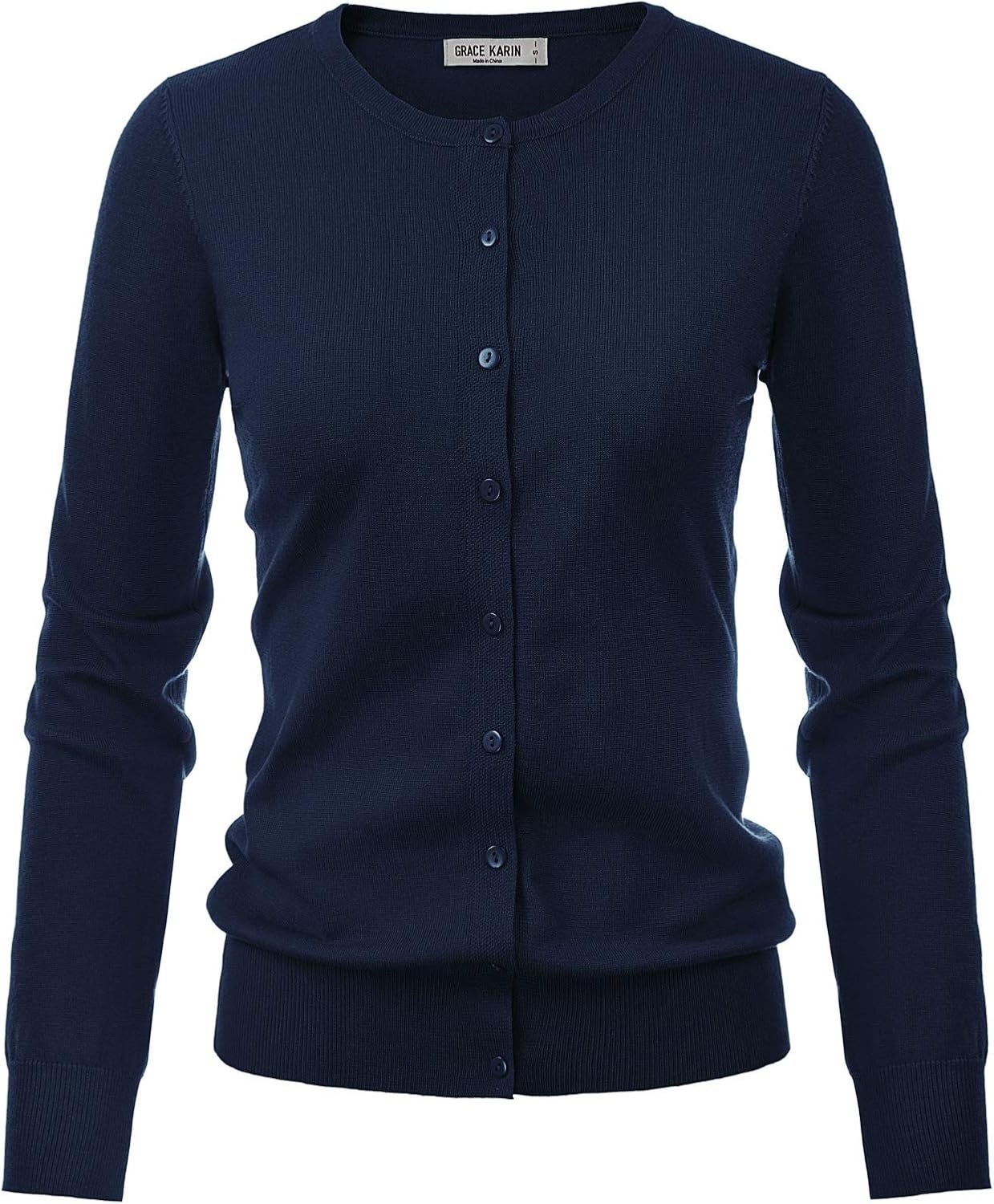 image:imageGRACE KARIN Knit Cardigan Sweaters for Women Lightweight Fall Outfits 2026Navy Blue