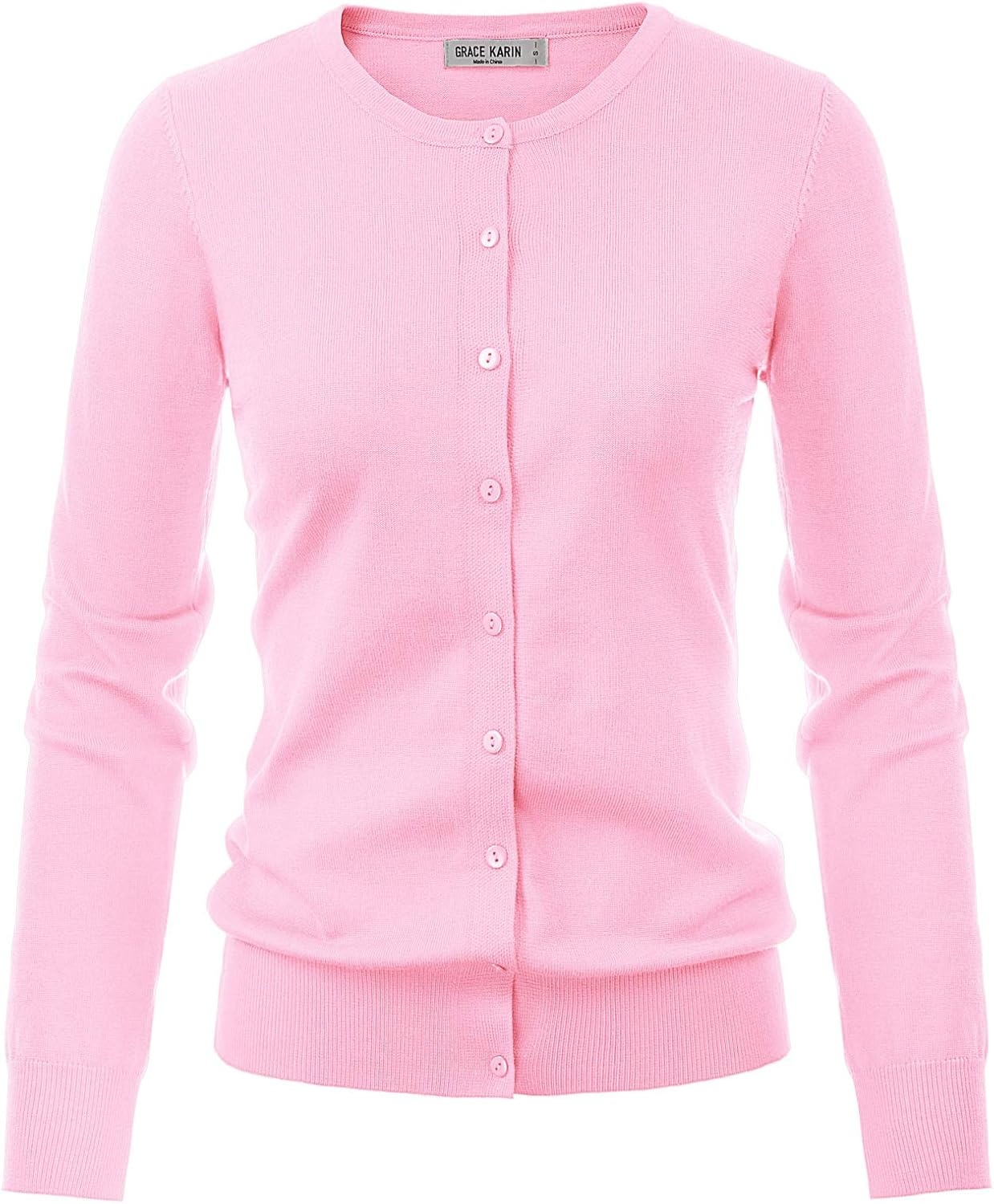 image:imageGRACE KARIN Knit Cardigan Sweaters for Women Lightweight Fall Outfits 2026Pink