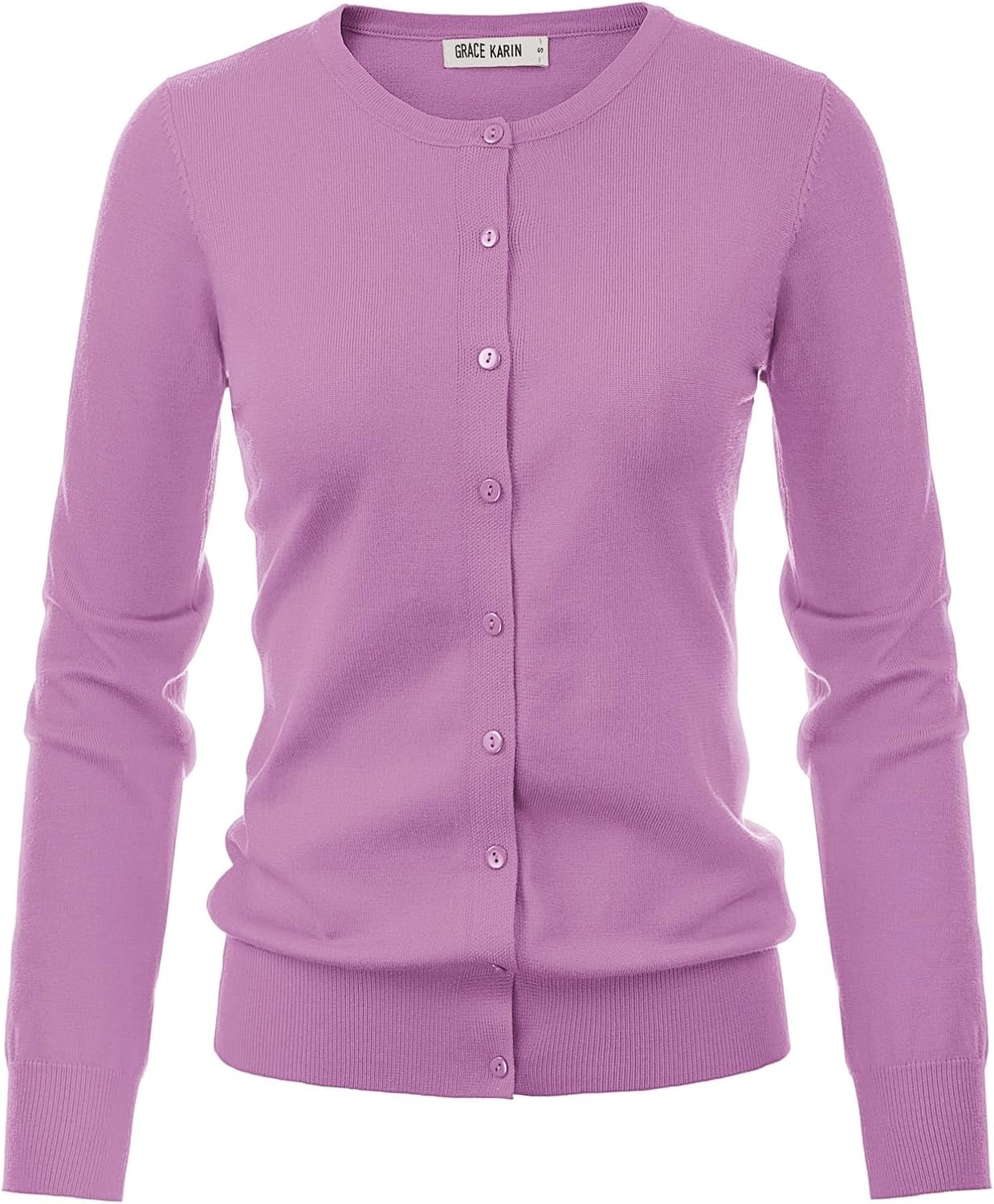 image:imageGRACE KARIN Knit Cardigan Sweaters for Women Lightweight Fall Outfits 2026Purplish Pink