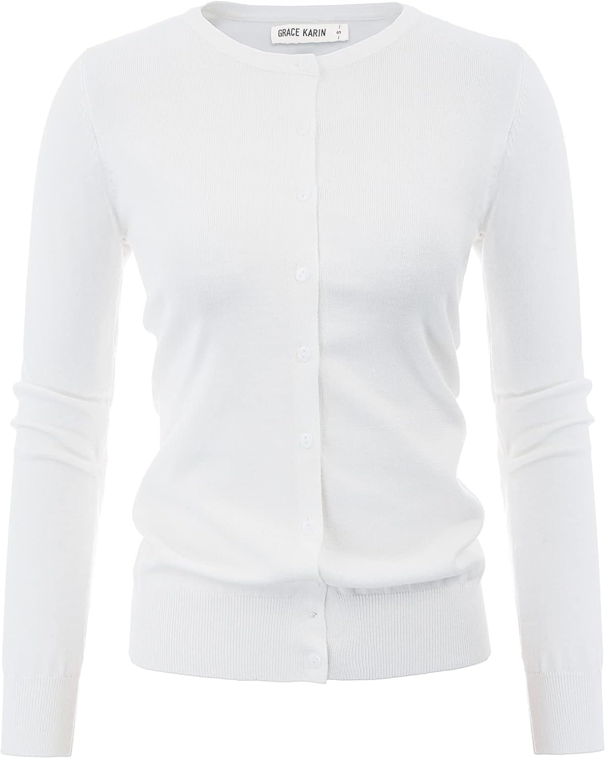 image:imageGRACE KARIN Knit Cardigan Sweaters for Women Lightweight Fall Outfits 2026White22