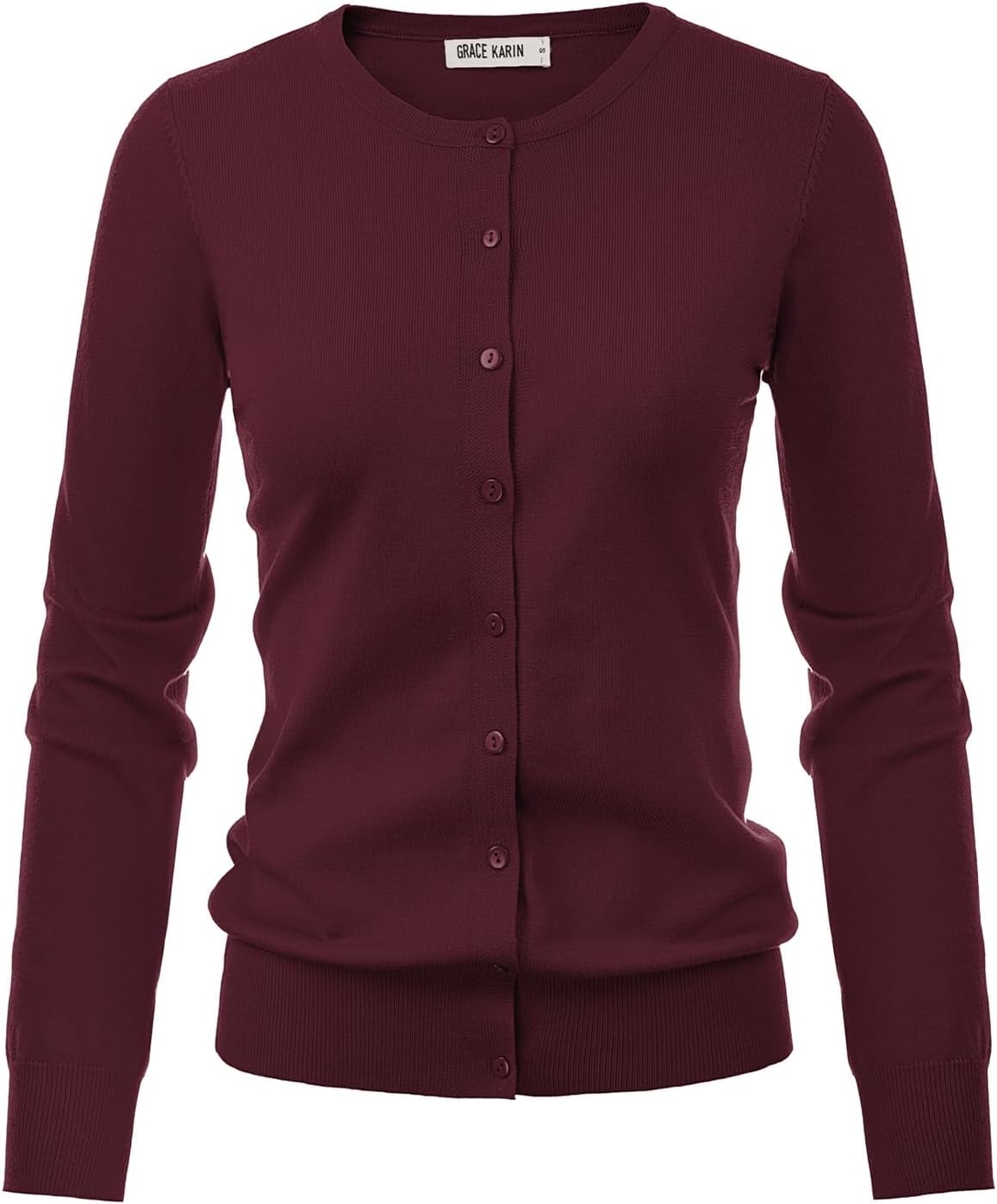 image:imageGRACE KARIN Knit Cardigan Sweaters for Women Lightweight Fall Outfits 2026Wine Red
