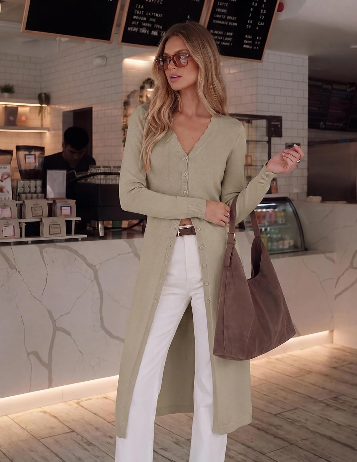 image:imageGRACE KARIN Long Cardigans for Women Knit Duster Fall Fashion Outfits 2026Khaki