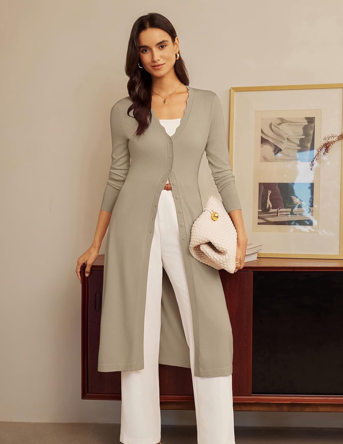 image:imageGRACE KARIN Long Cardigans for Women Knit Duster Fall Fashion Outfits 2026Khaki