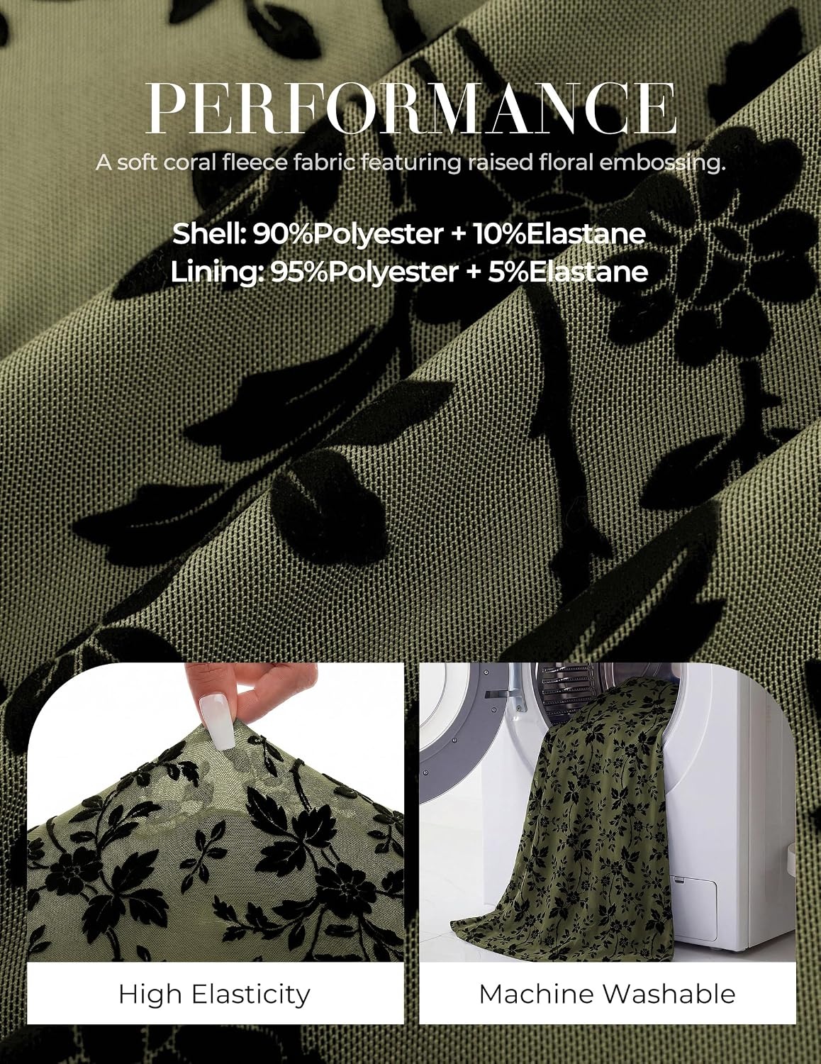 image:imageGRACE KARIN Womens Floral Long Sleeve Maxi Dresses Wedding Guest DressArmy Green