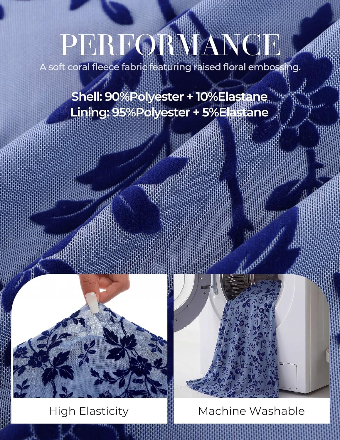 image:imageGRACE KARIN Womens Floral Long Sleeve Maxi Dresses Wedding Guest DressGray Blue