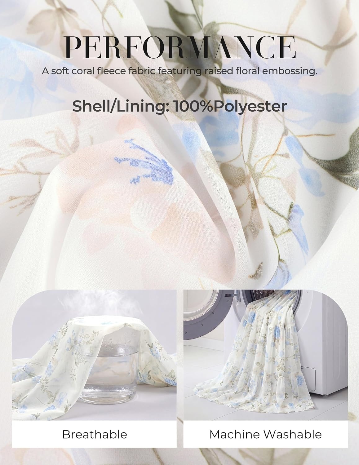 image:imageGRACE KARIN Womens Floral Maxi Dress Long Sleeve Wedding Guest DressesWhite With Blue Flowers