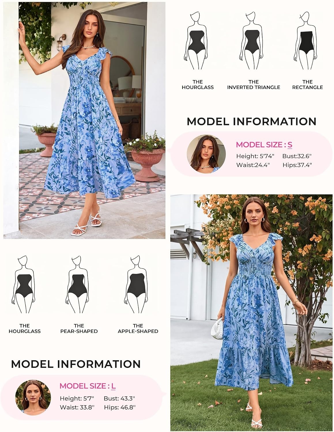 image:imageGRACE KARIN Womens Summer Floral Maxi Wedding Guest DressesBlue Floral
