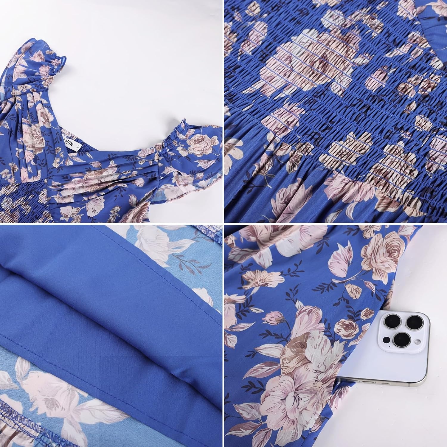 image:imageGRACE KARIN Womens Summer Floral Maxi Wedding Guest DressesDark Blue