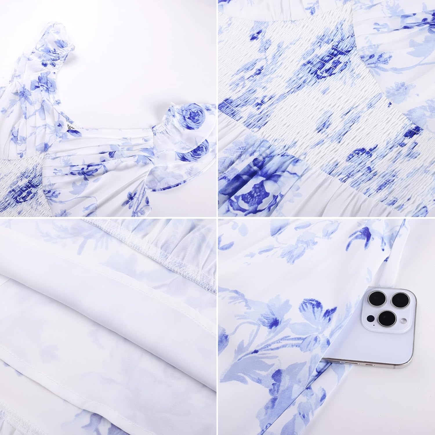 image:imageGRACE KARIN Womens Summer Floral Maxi Wedding Guest DressesLight Blue