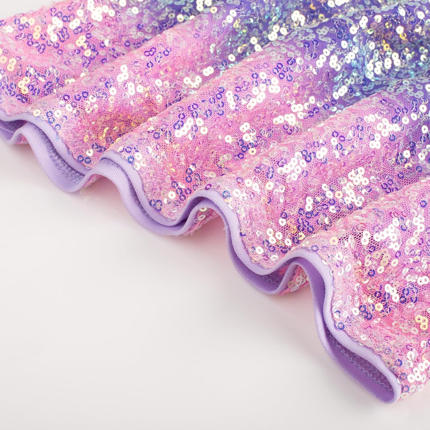 image:imageSparkleFancyyGliterFormalPartyChristmasFather and Daughter DancePromTulleRuffle SleeveDetachable MeshHomecomingPurple Multicolor
