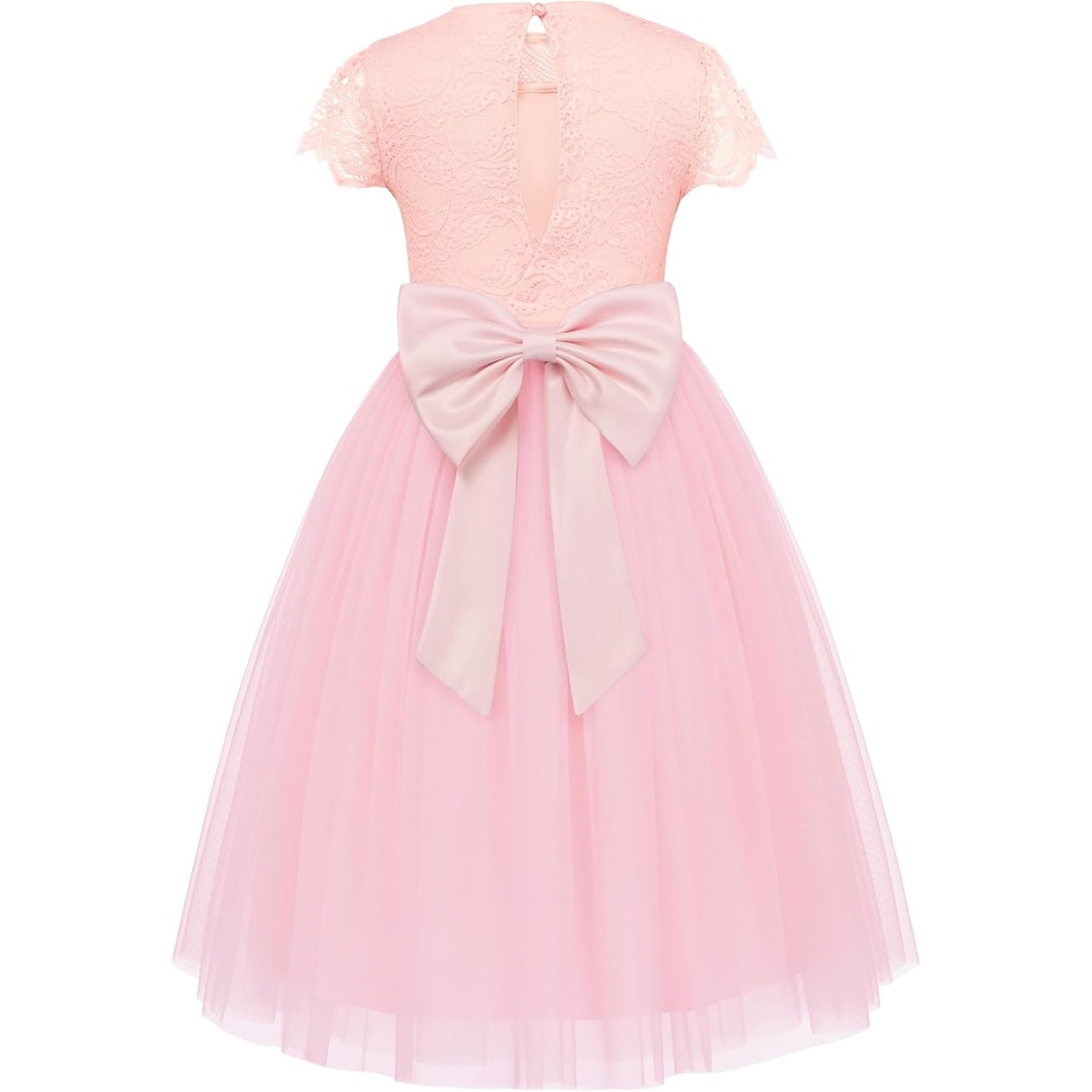 image:imageGRACE KARIN Flower Girl Dress Kids Lace Tulle Princess Gown 512 YearBlush Pink