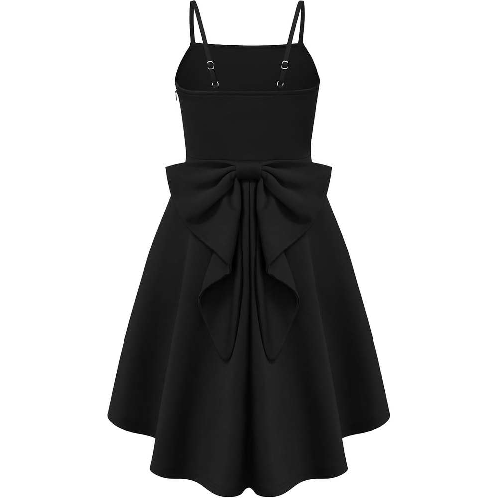 image:imageGRACE KARIN Girls Dress Formal Party High Low Bow Back Teen Tween 714YBlack