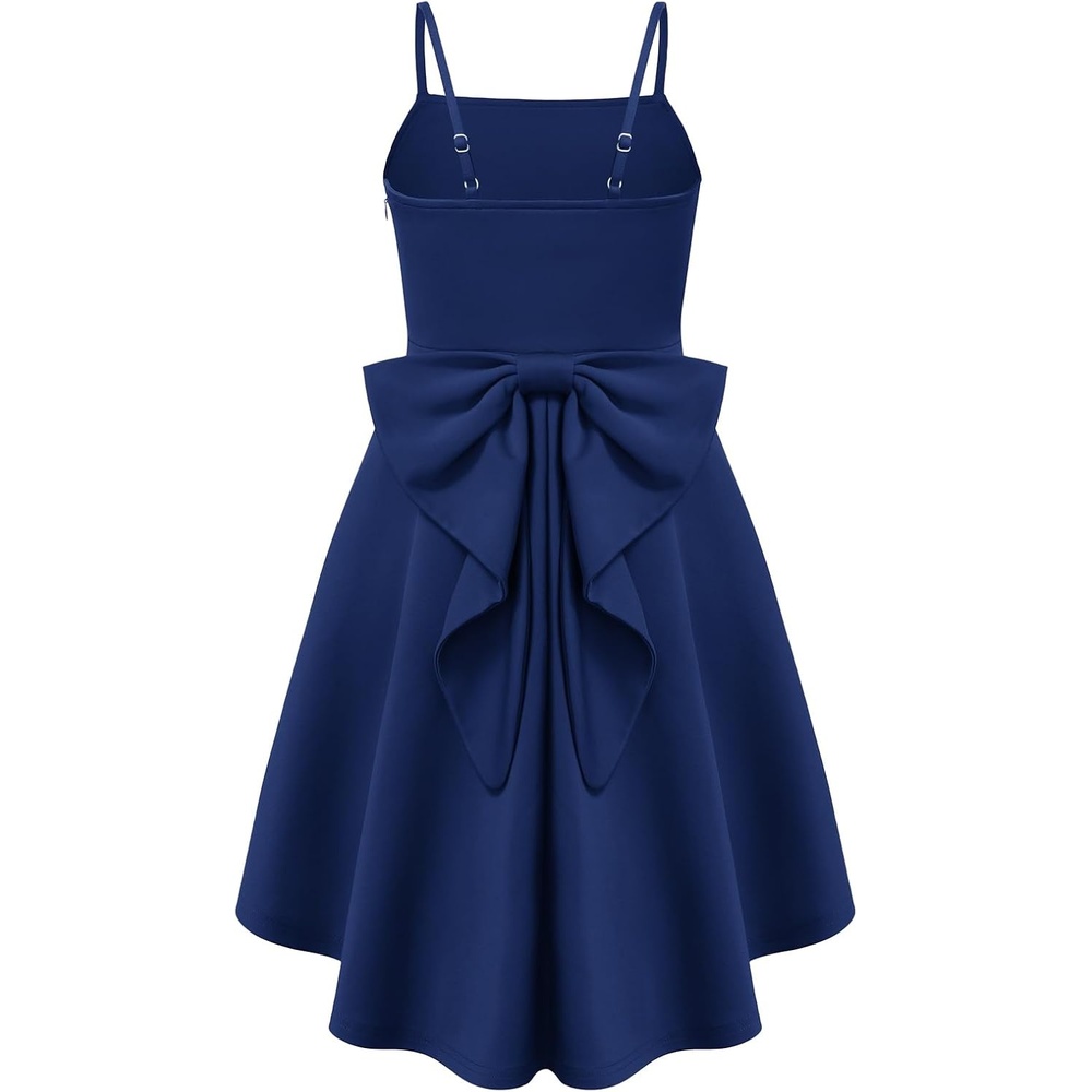 image:imageGRACE KARIN Girls Dress Formal Party High Low Bow Back Teen Tween 714YNavy