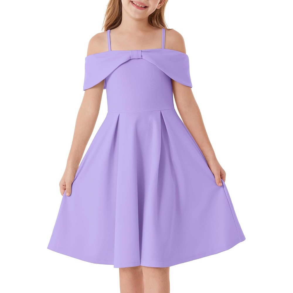image:imageGRACE KARIN Girls Dress Off Shoulder Casual Party Dresses for 614 YearsPurple