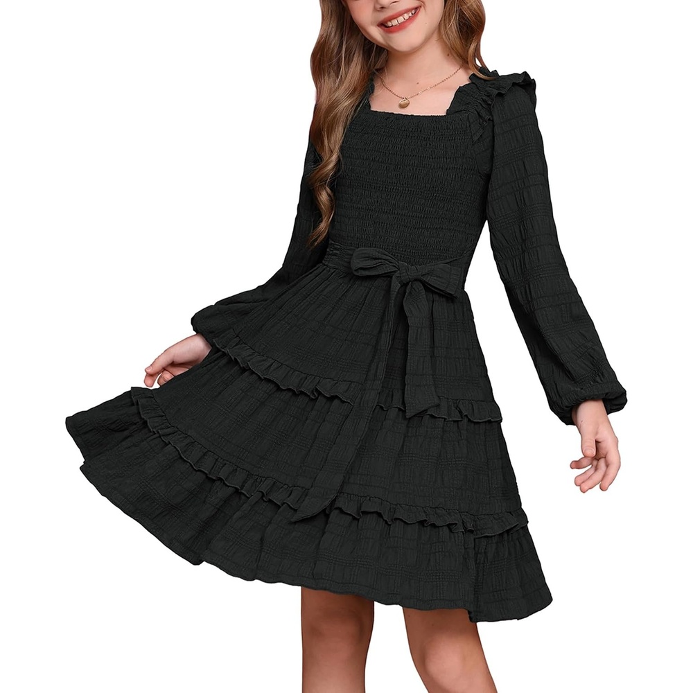 image:imageGRACE KARIN Girls Fall Long Sleeves Casual Christmas Party Festive DressesBlack