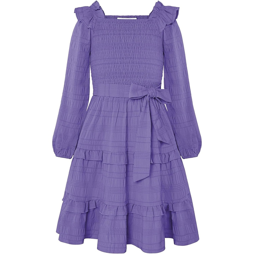 image:imageGRACE KARIN Girls Fall Long Sleeves Casual Christmas Party Festive DressesLight Purple