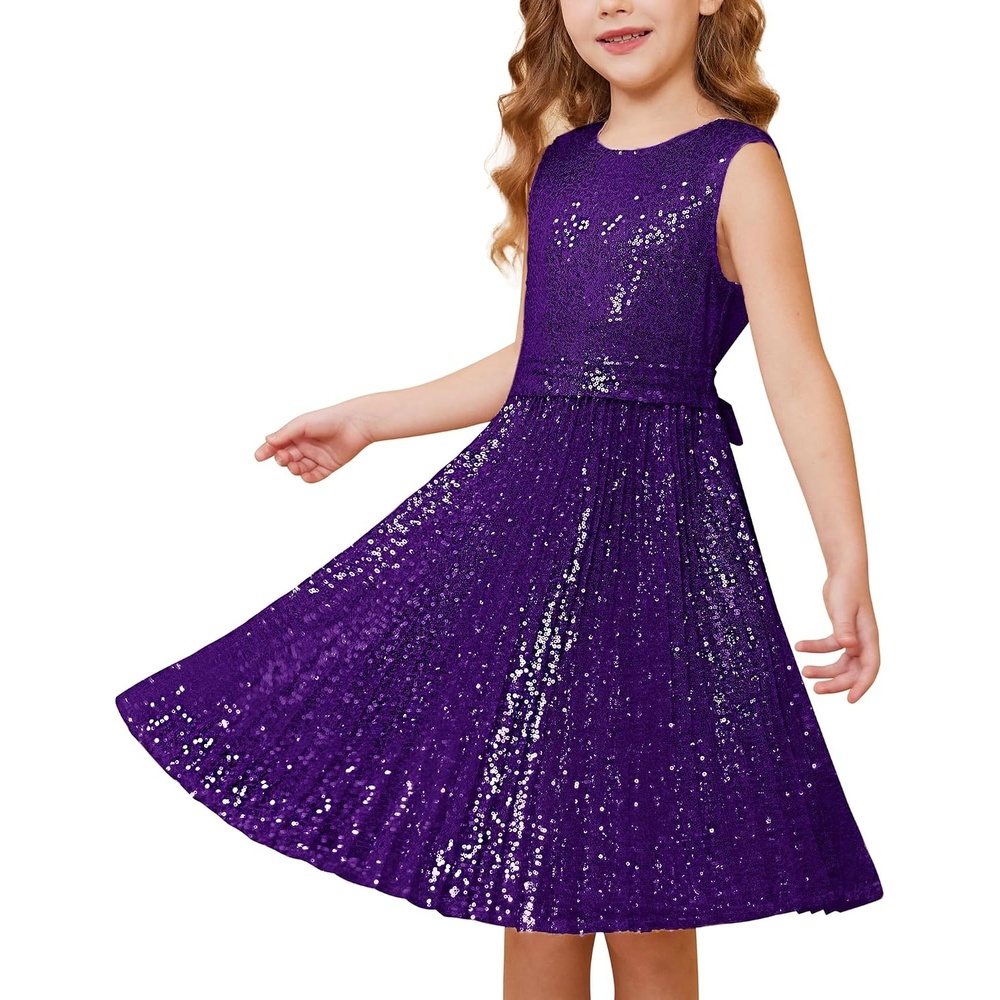 image:imageGRACE KARIN Girls Fancy Sparkly Sequin Formal Party Dance Dress 614Deep Purple